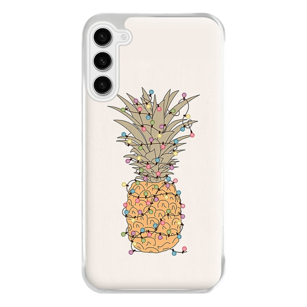 Pinapple Christmas Lights Phone Case for Galaxy S23FE