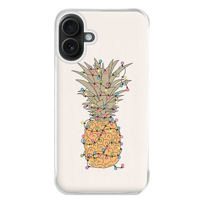 Pinapple Christmas Lights Phone Case for iPhone 16 Plus