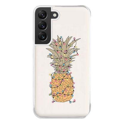 Pinapple Christmas Lights Phone Case for Galaxy S22 Plus