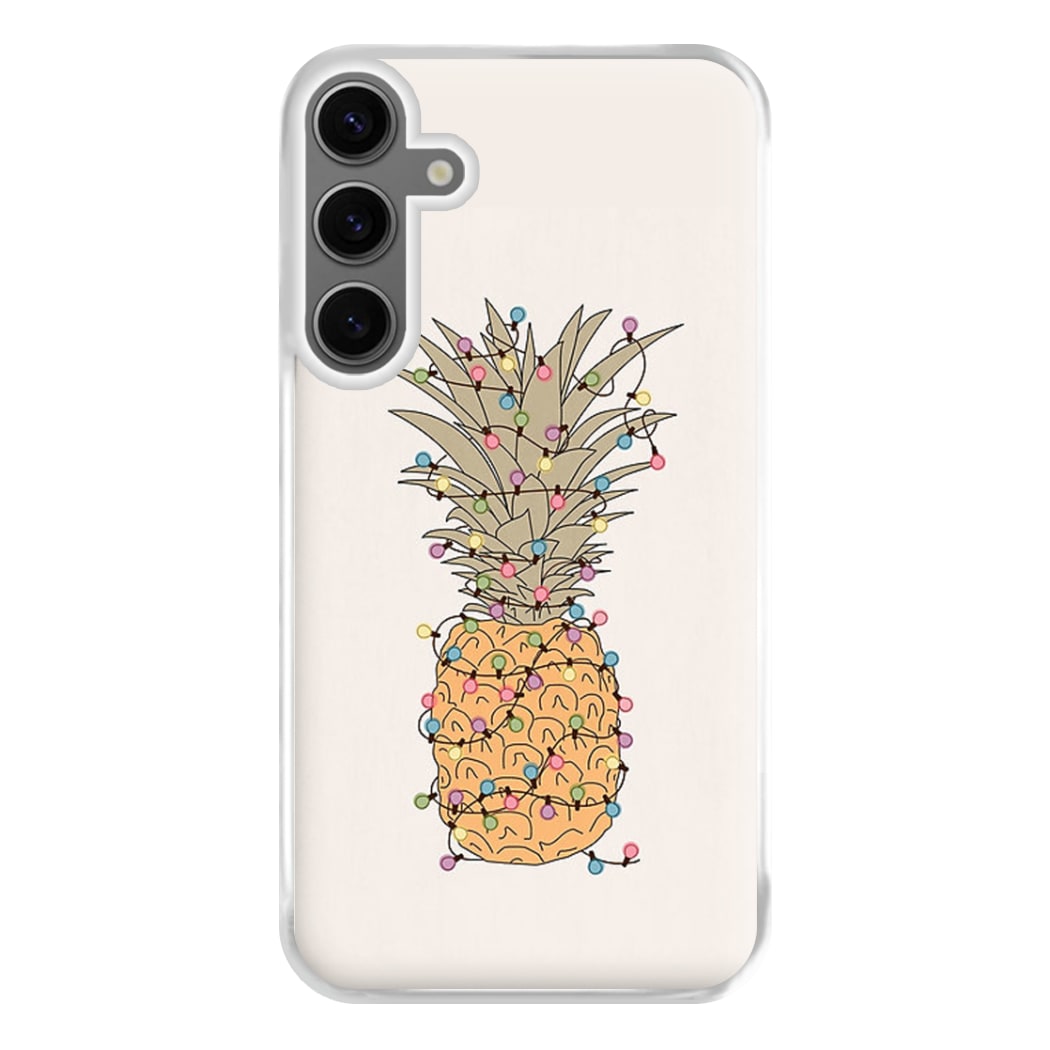 Pinapple Christmas Lights Phone Case for Galaxy S24FE