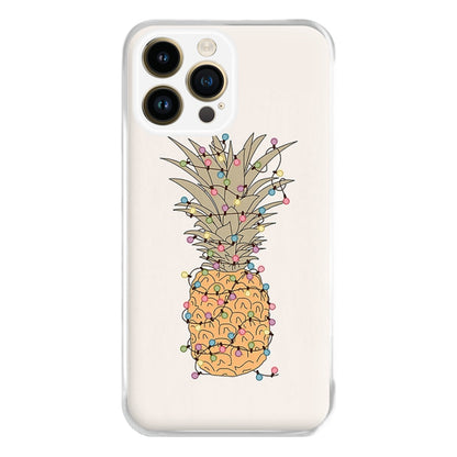 Pinapple Christmas Lights Phone Case for iPhone 14 Pro Max