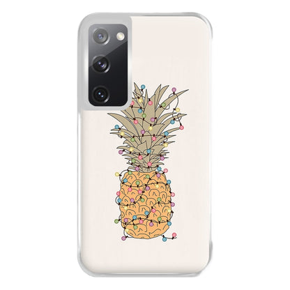 Pinapple Christmas Lights Phone Case for Galaxy S20FE