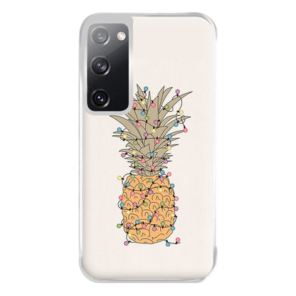 Pinapple Christmas Lights Phone Case for Galaxy S20