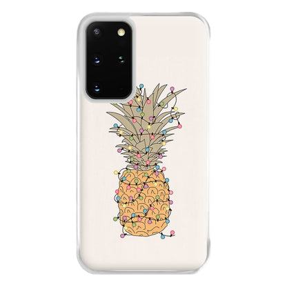 Pinapple Christmas Lights Phone Case for Galaxy S20 Plus