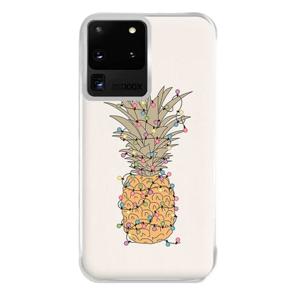 Pinapple Christmas Lights Phone Case for Galaxy S20 Ultra