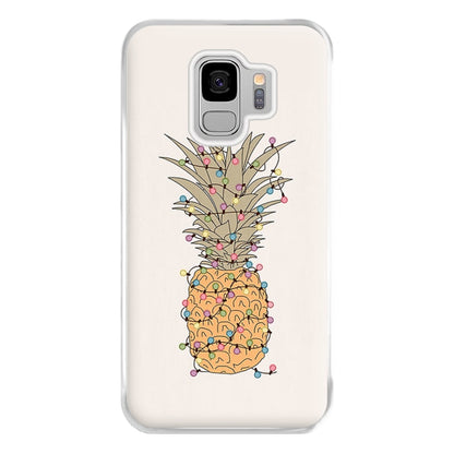 Pinapple Christmas Lights Phone Case for Galaxy S9 Plus