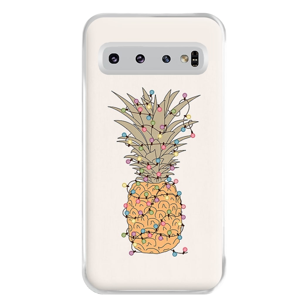 Pinapple Christmas Lights Phone Case for Galaxy S10 Plus