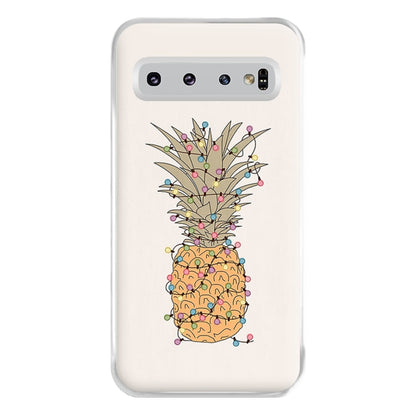 Pinapple Christmas Lights Phone Case for Galaxy S10 Plus