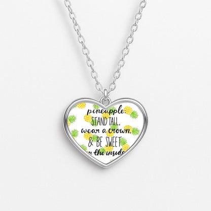 Be A Pineapple Heart Necklace