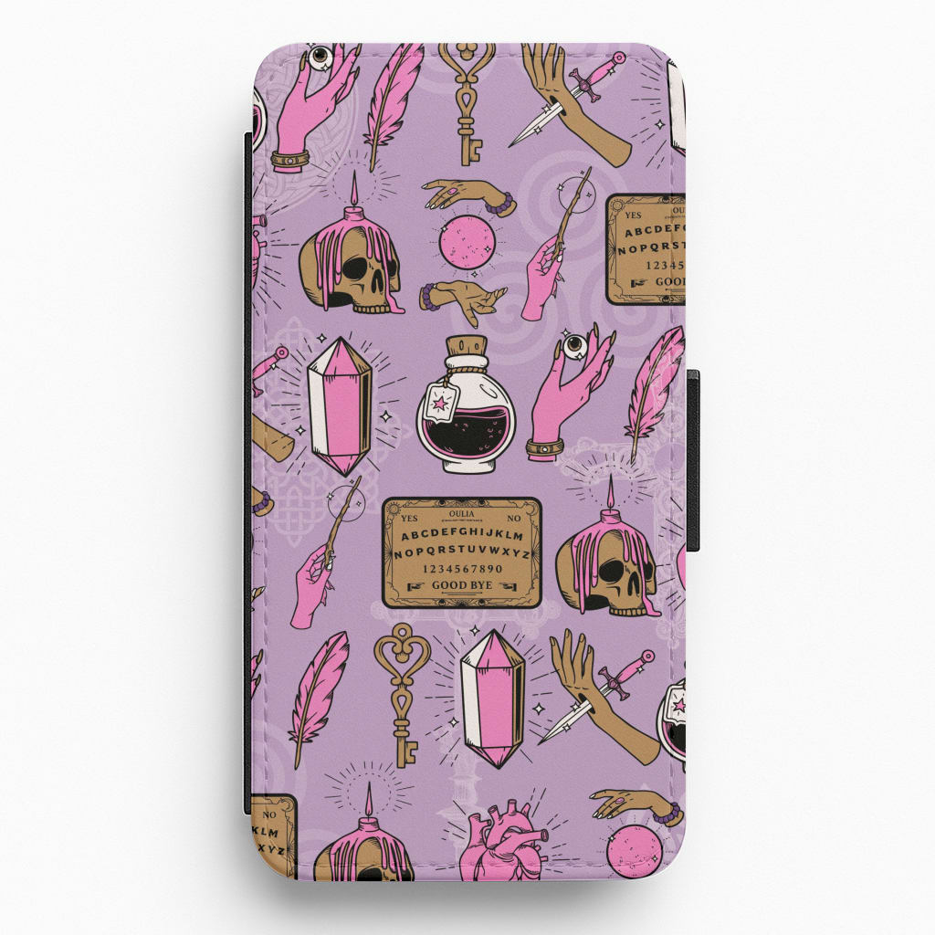 Pink Occult Talismans Flip / Wallet Phone Case