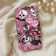 Pink Occult Doodle Collage Flip / Wallet Phone Case 5