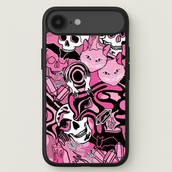 Pink Occult Doodle Collage Phone Case - iPhone 17 Air / Standard