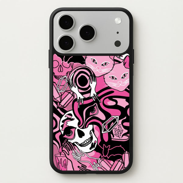 Pink Occult Doodle Collage Phone Case - iPhone 17 Pro Max / Standard