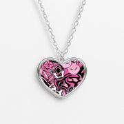 Pink Occult Doodle Collage Necklace 3