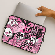 Pink Occult Doodle Collage Laptop Sleeve 2
