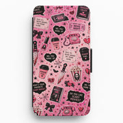 Horror Movie Pink Pattern Flip / Wallet Phone Case 1
