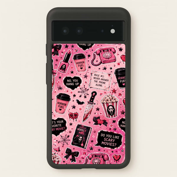 Horror Movie Pink Pattern Phone Case - Google Pixel 6 / Standard