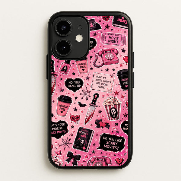 Horror Movie Pink Pattern Phone Case - iPhone 12 / 12 Pro / Standard