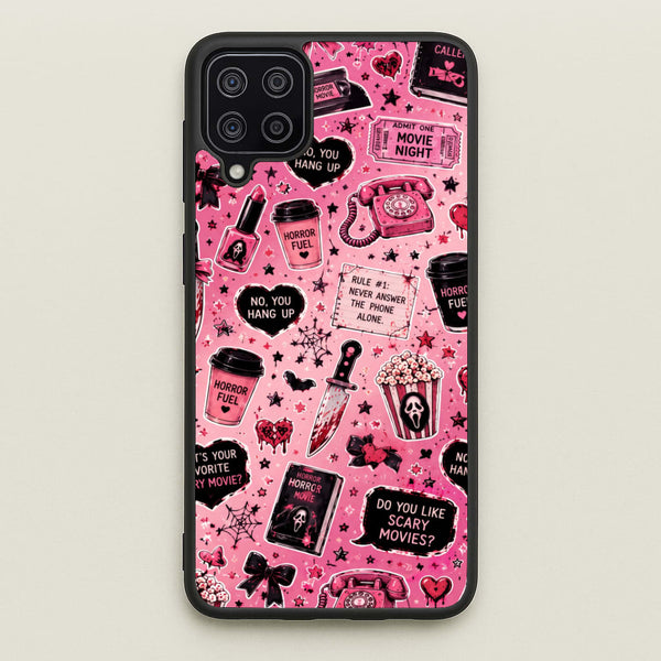 Horror Movie Pink Pattern Phone Case - Galaxy A12 / Standard