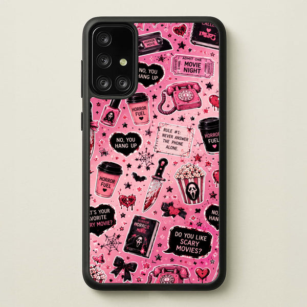 Horror Movie Pink Pattern Phone Case - Galaxy A71 / Standard