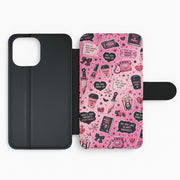 Horror Movie Pink Pattern Flip / Wallet Phone Case 2