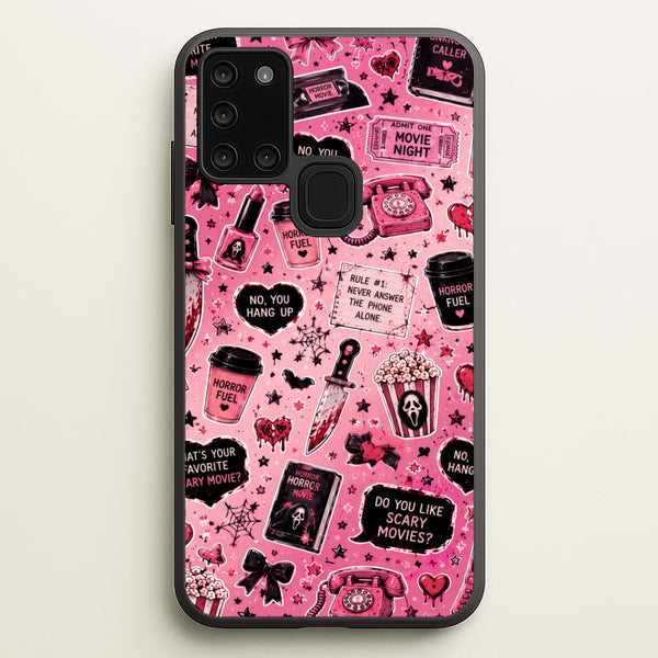 Horror Movie Pink Pattern Phone Case - Galaxy A21s / Standard