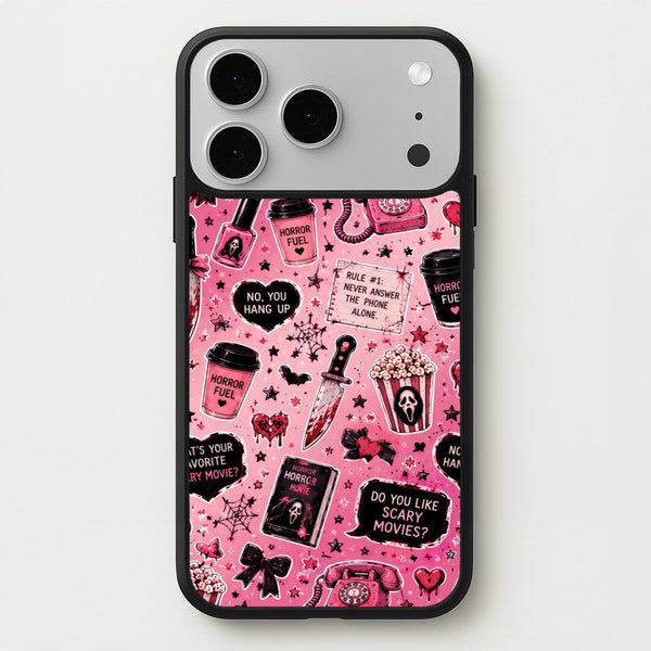 Horror Movie Pink Pattern Phone Case - iPhone 17 Pro Max / Standard