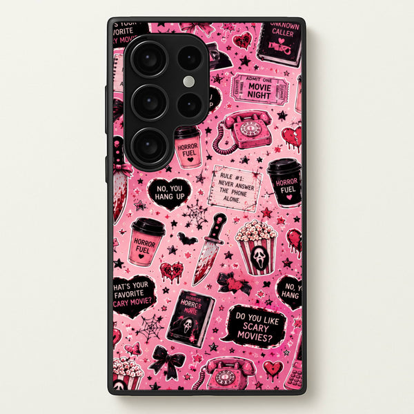 Horror Movie Pink Pattern Phone Case - Galaxy S24 Ultra / Standard