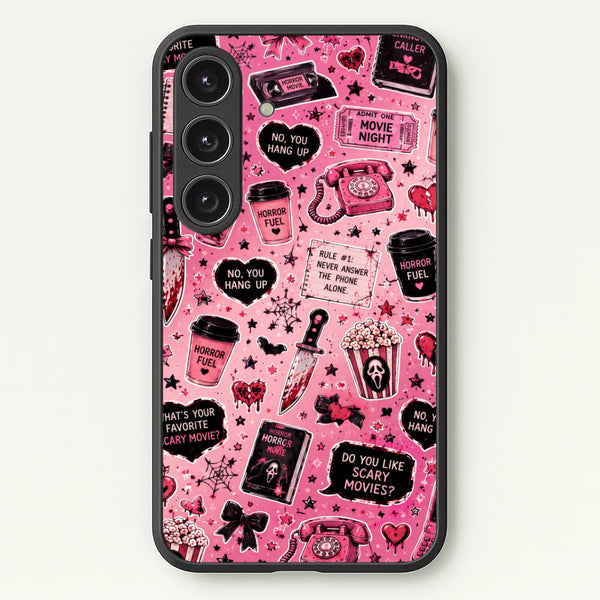 Horror Movie Pink Pattern Phone Case - Galaxy S24FE / Standard