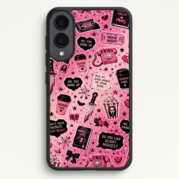 Horror Movie Pink Pattern Phone Case - Galaxy S25 Edge / Standard