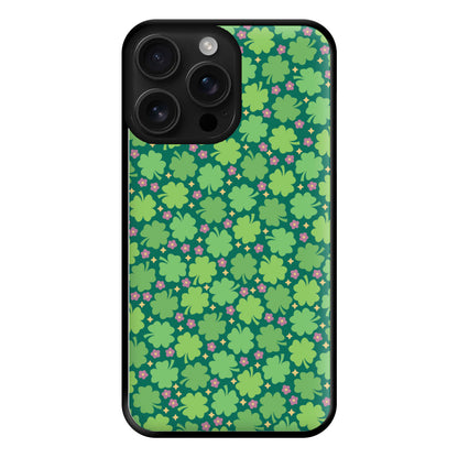 Clover Patterns - Foliage Phone Case for iPhone 16 Pro Max