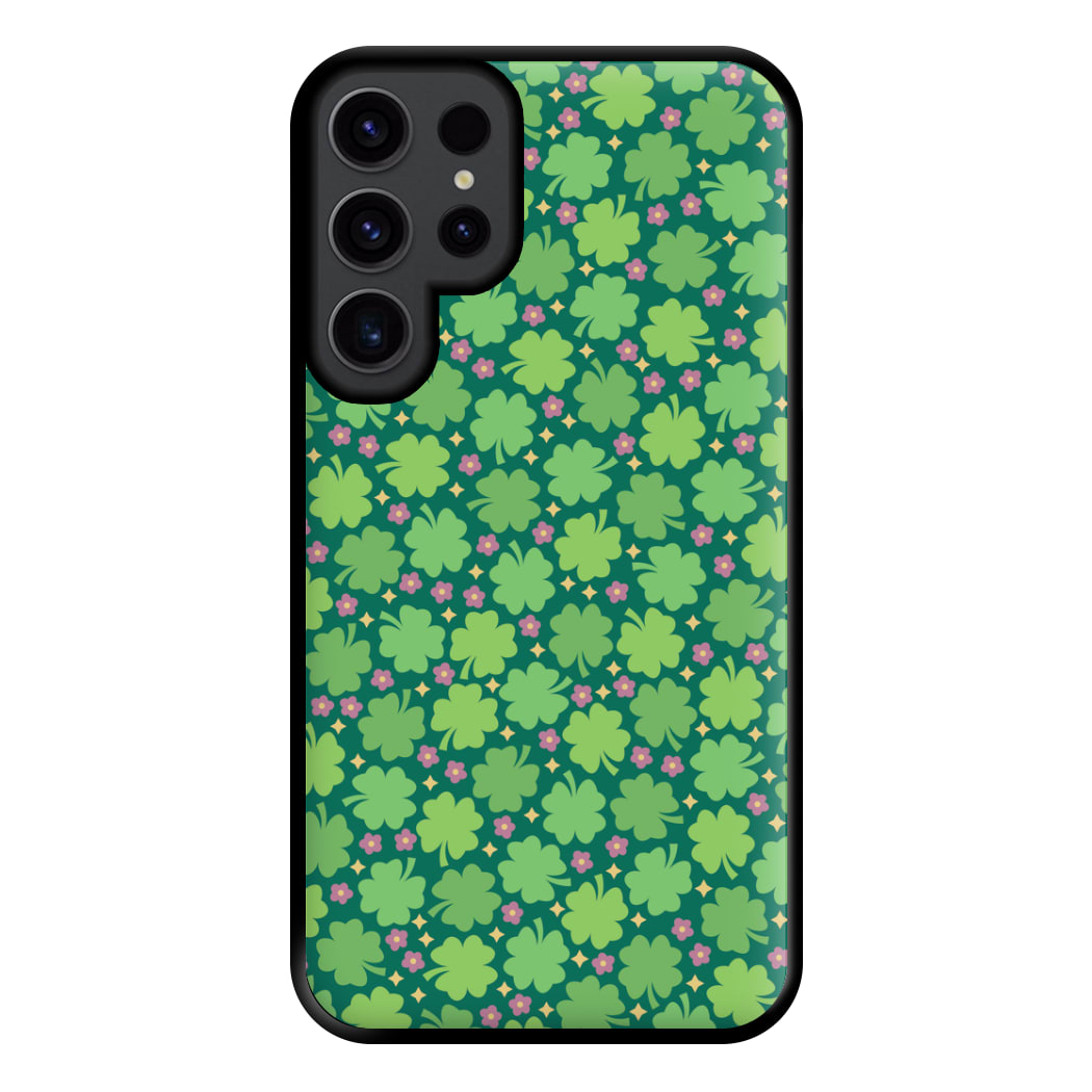 Clover Patterns - Foliage Phone Case for Galaxy S23 Ultra