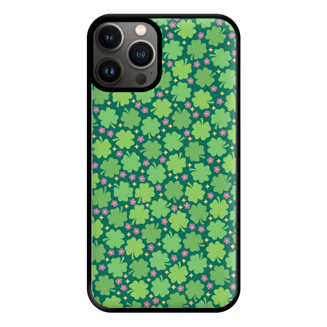 Clover Patterns - Foliage Phone Case for iPhone 13 Pro Max