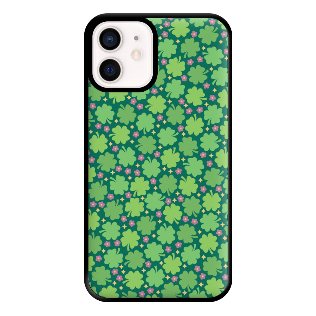 Clover Patterns - Foliage Phone Case for iPhone 13 Mini