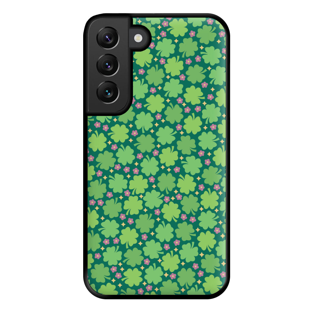 Clover Patterns - Foliage Phone Case for Galaxy S22 Plus