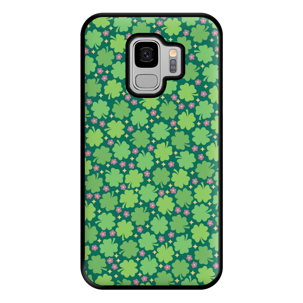 Clover Patterns - Foliage Phone Case for Galaxy S9 Plus