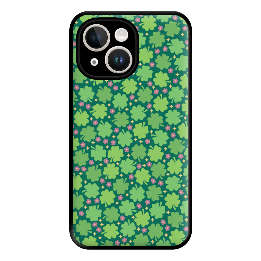 Clover Patterns - Foliage Phone Case for iPhone 14 Plus