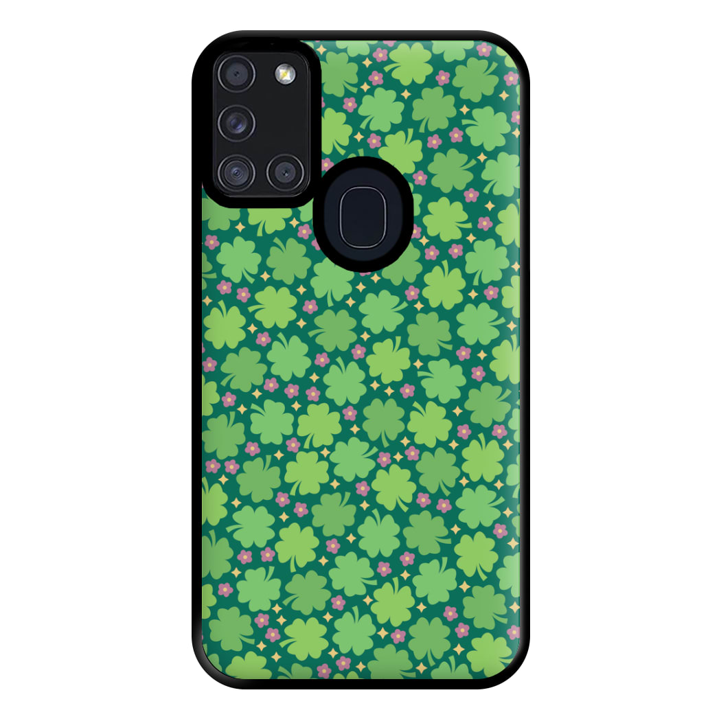 Clover Patterns - Foliage Phone Case for Galaxy A21s