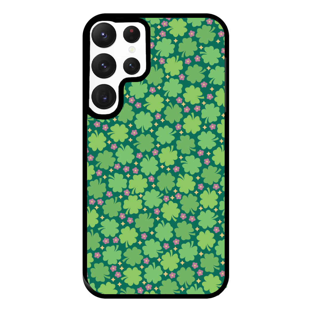 Clover Patterns - Foliage Phone Case for Galaxy S22 Ultra