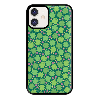 Clover Patterns - Foliage Phone Case for iPhone 12 / 12 Pro