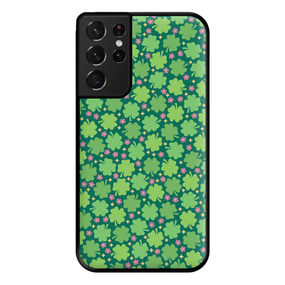 Clover Patterns - Foliage Phone Case for Galaxy S21 Ultra