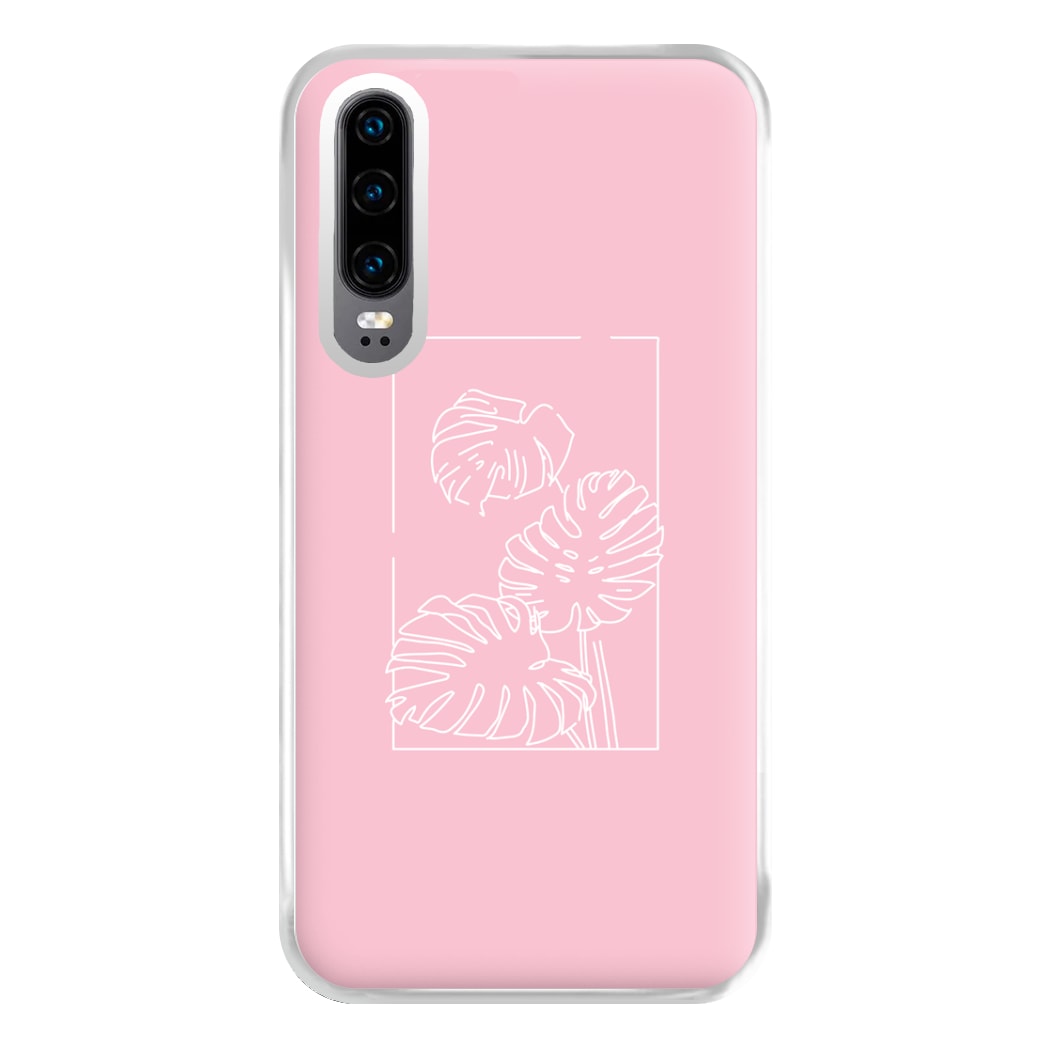 Pink Leaf - Foliage Phone Case for Huawei P30