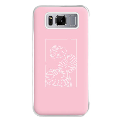 Pink Leaf - Foliage Phone Case for Galaxy S8 Plus