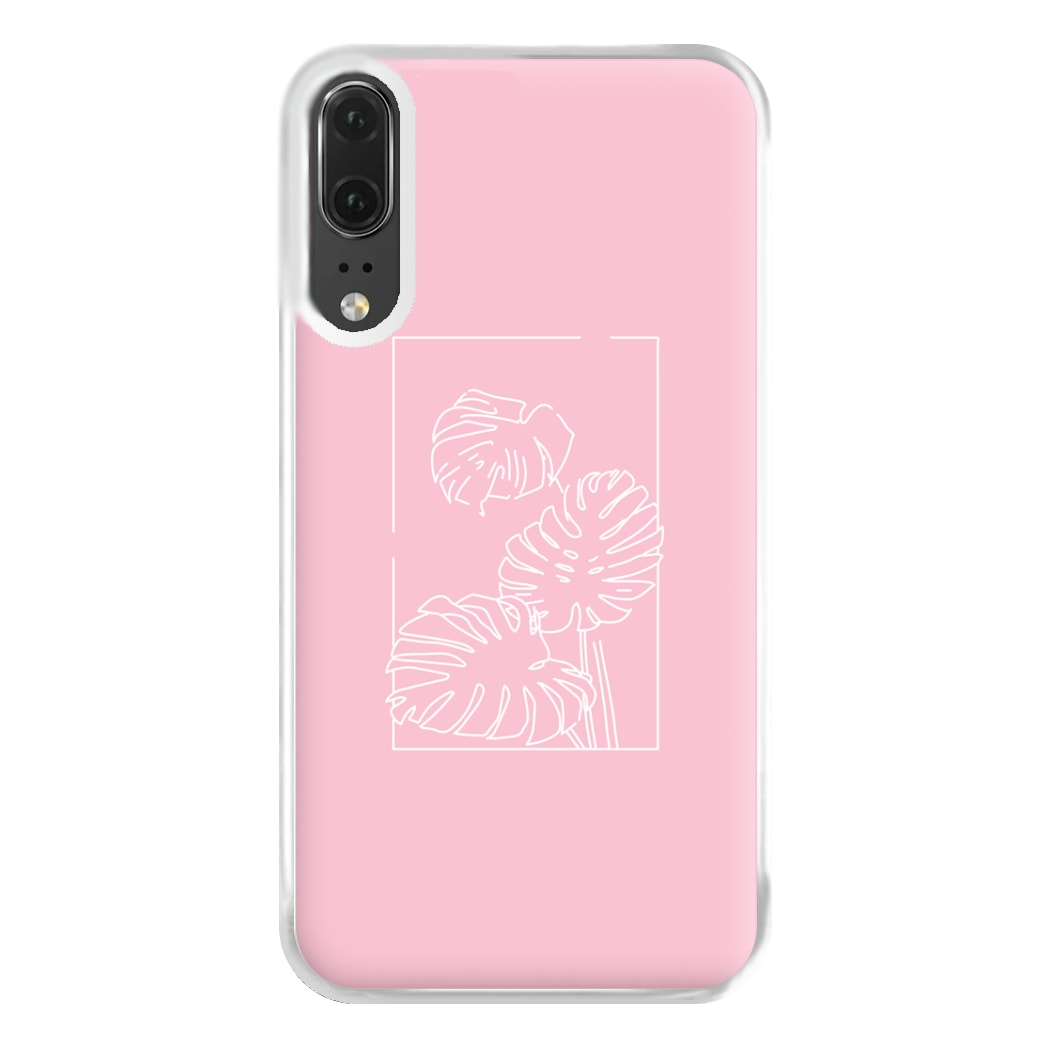 Pink Leaf - Foliage Phone Case for Huawei P20