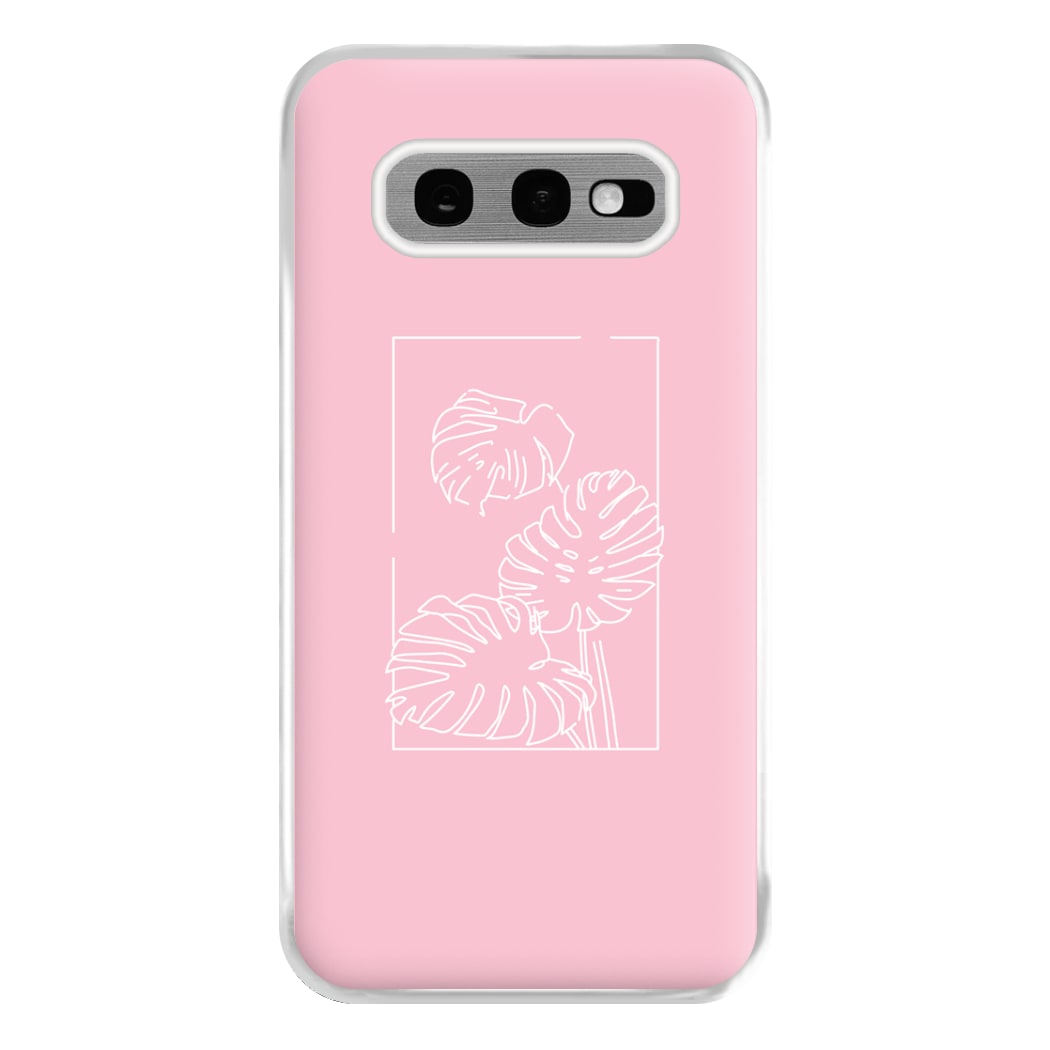 Pink Leaf - Foliage Phone Case for Galaxy S10e