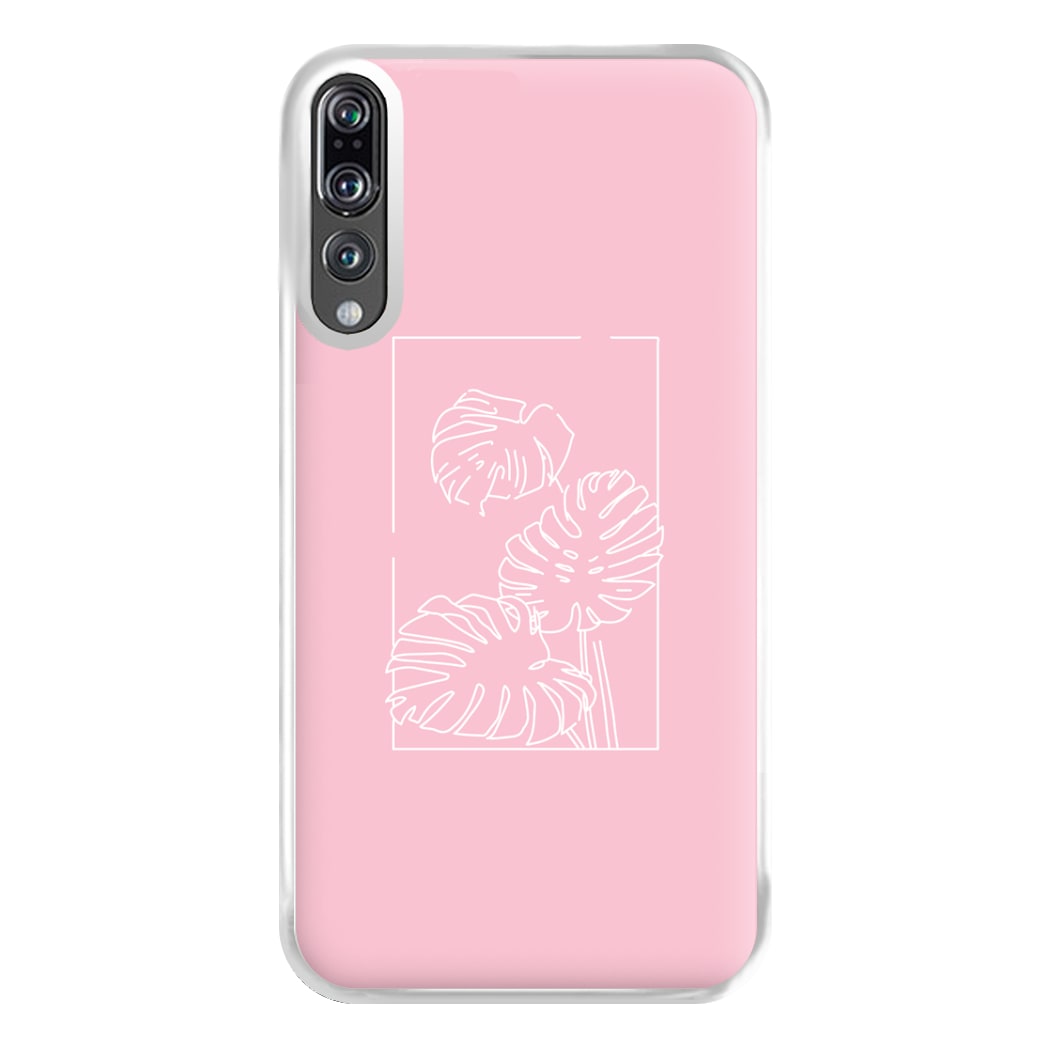 Pink Leaf - Foliage Phone Case for Huawei P20 Pro