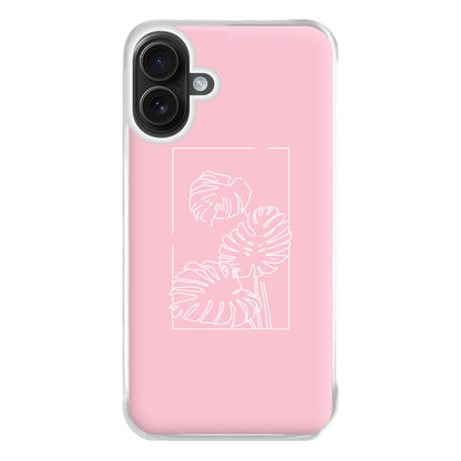 Pink Leaf - Foliage Phone Case for iPhone 16 Plus