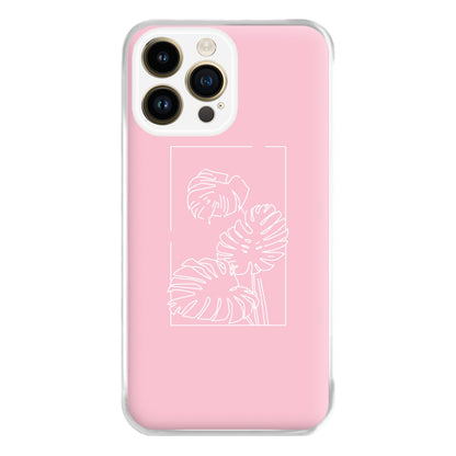 Pink Leaf - Foliage Phone Case for iPhone 14 Pro Max