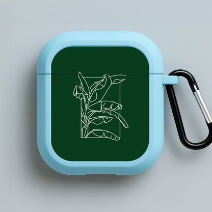 Green Leaf - Foliage Blue AirPods Case