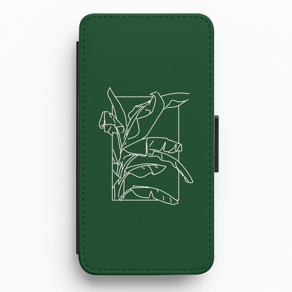 Green Leaf - Foliage Flip / Wallet Phone Case